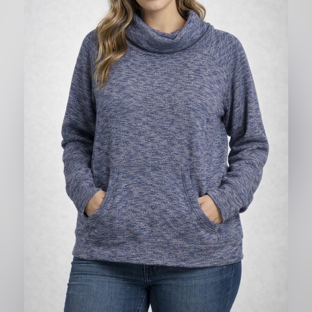 GAP Factory Blue Cowl Neck Sweater XXL Cozy Pullover Casual Lounge